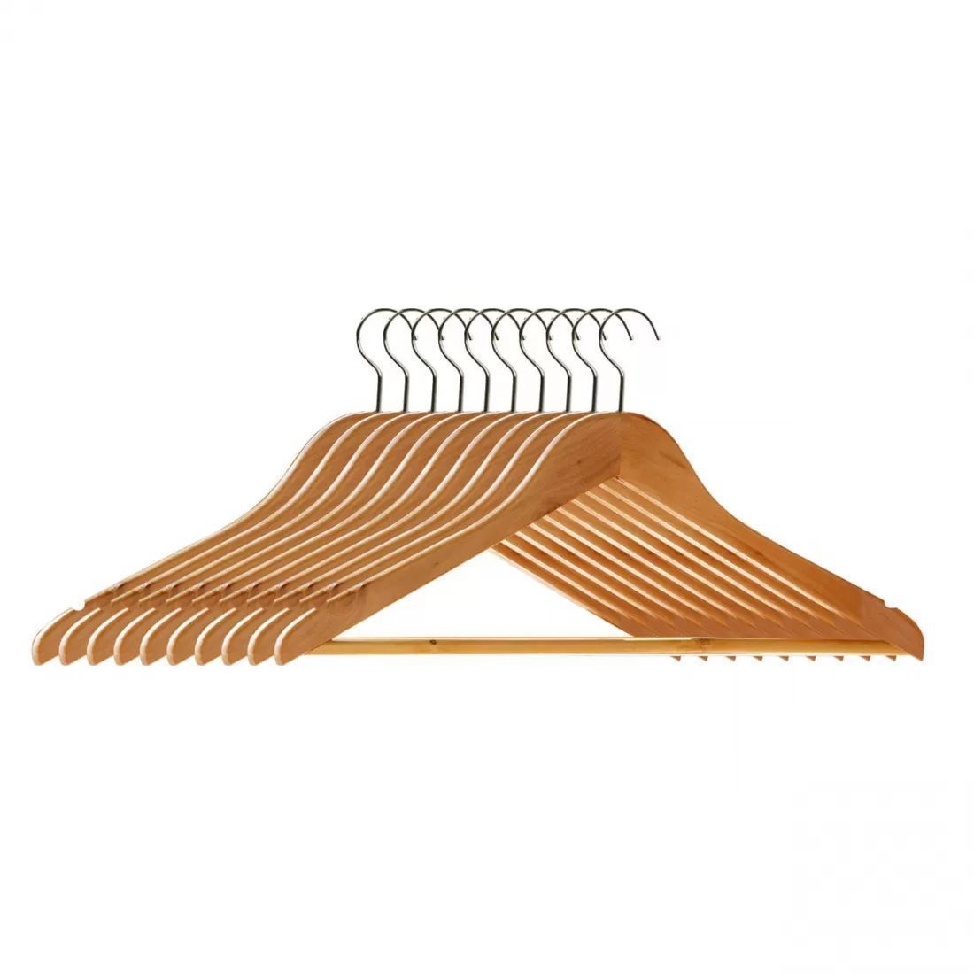 Wooden Clothes Hangers - 10pcs set - View 2