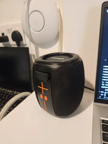 Black portable Bluetooth speaker