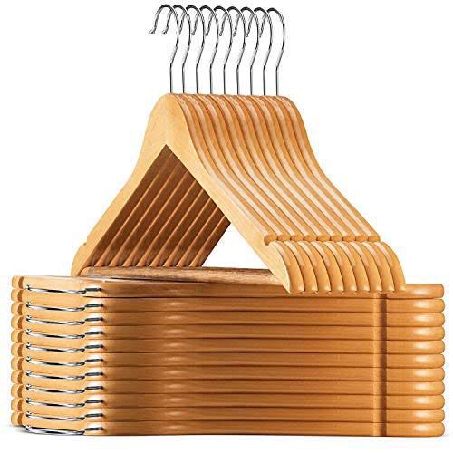 Wooden Clothes Hangers - 10pcs set