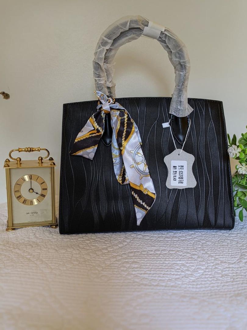 Elegant Scarf Handle Tote